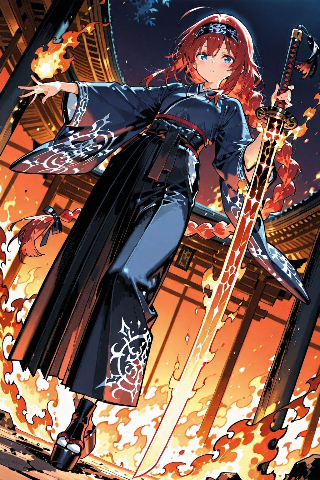 炎を操る男の娘剣士