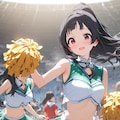 手を振るチアガールちゃん 2枚目