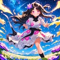 夜空と日々草と、うちの子★(11枚) 8枚目