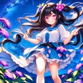 夜空と日々草と、うちの子★(11枚) 5枚目