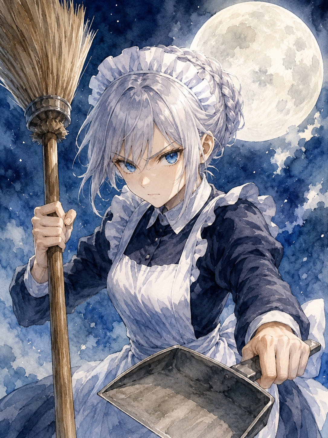 戦うメイド　2枚 | の人気AIイラスト・グラビア