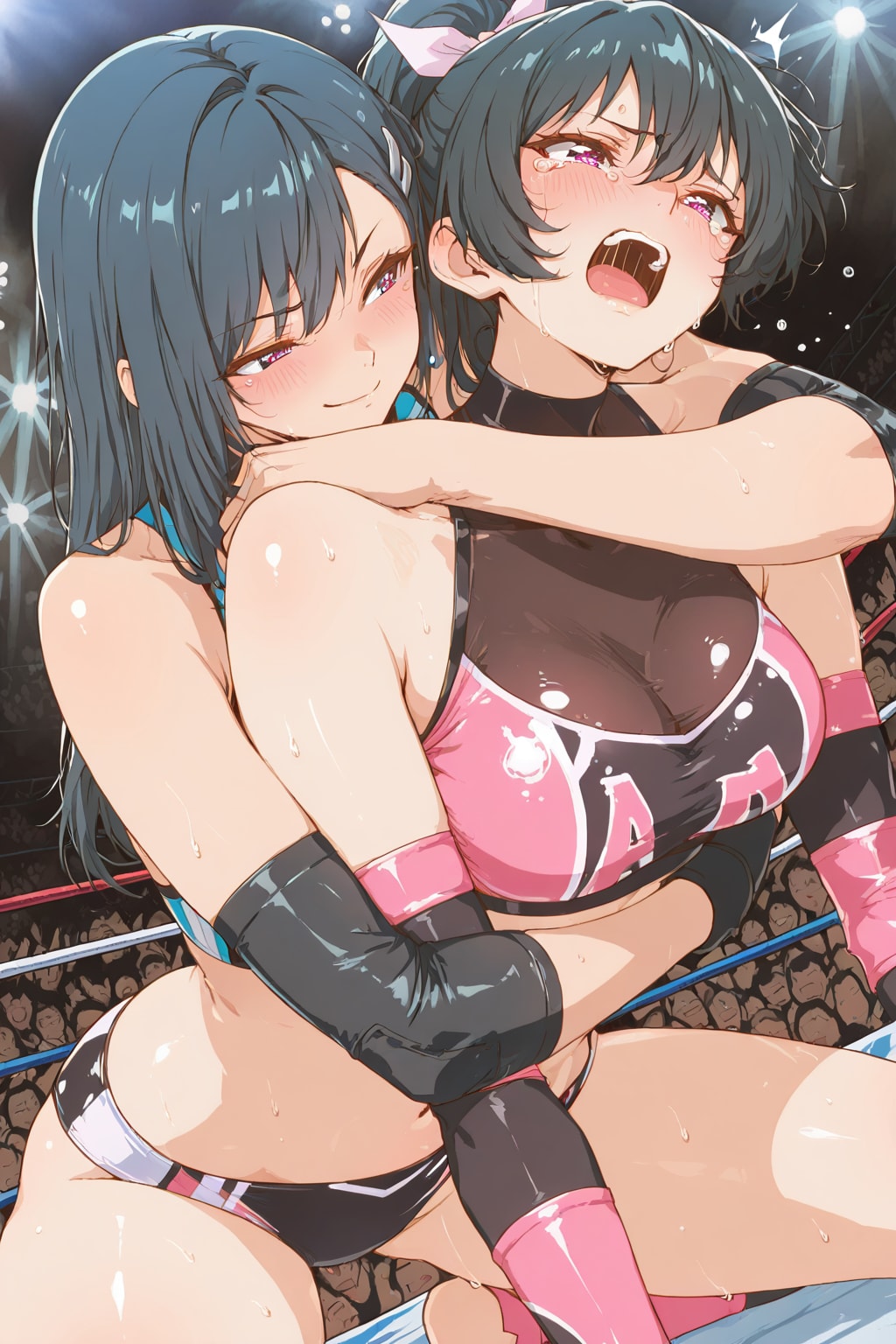 いつも通りフツー(？)の試合をするレスラーちゃん！