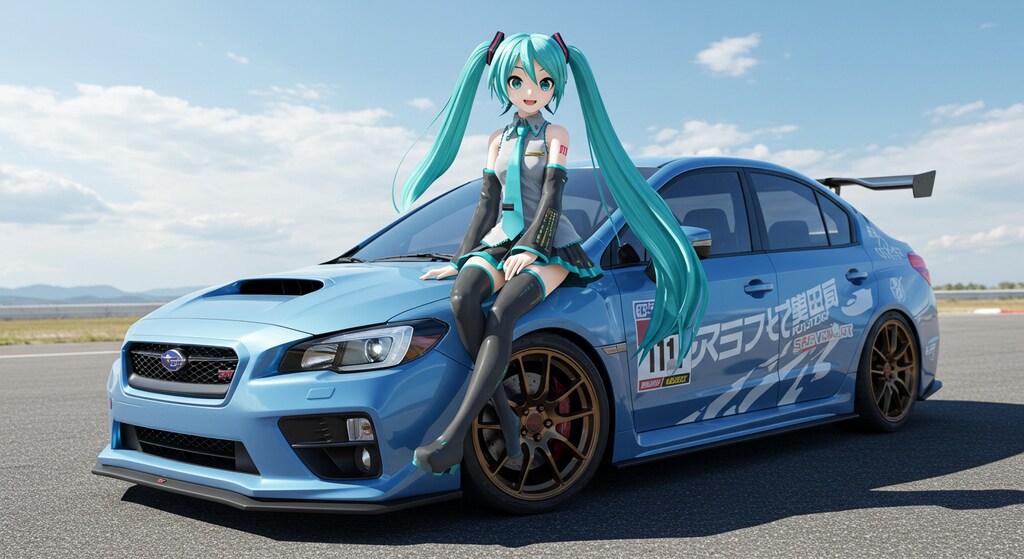 スバルWRXと初音ミク