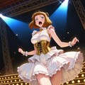 油絵アニメ風、鋼鉄製フリルドレスのヘヴィメタルアイドルマーモット 12枚目