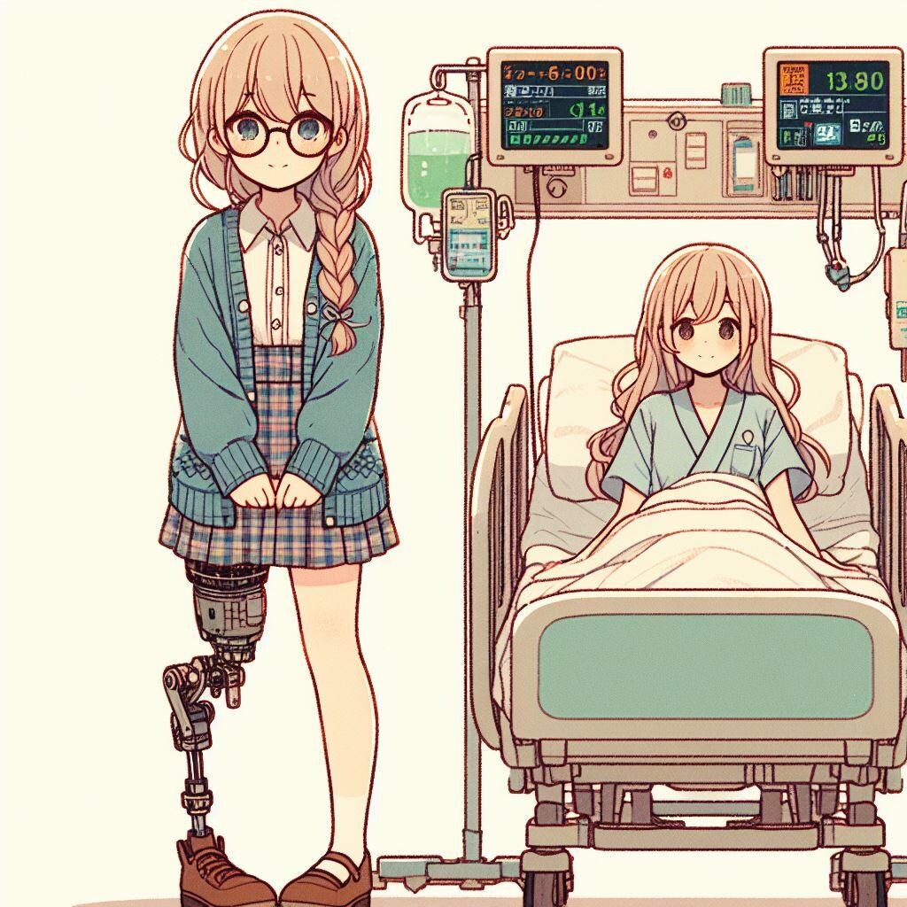 義足の女子校生