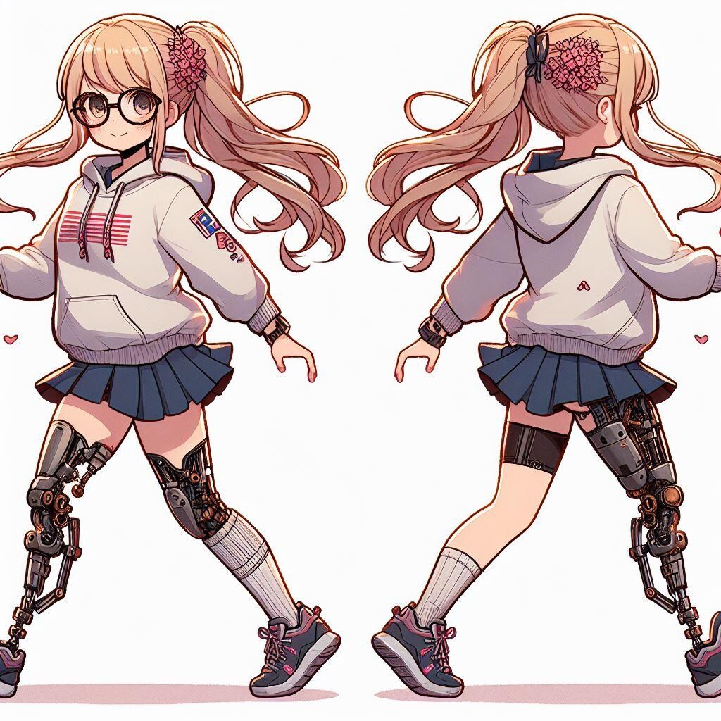 義足の女子校生