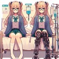 義足の女子校生 2枚目