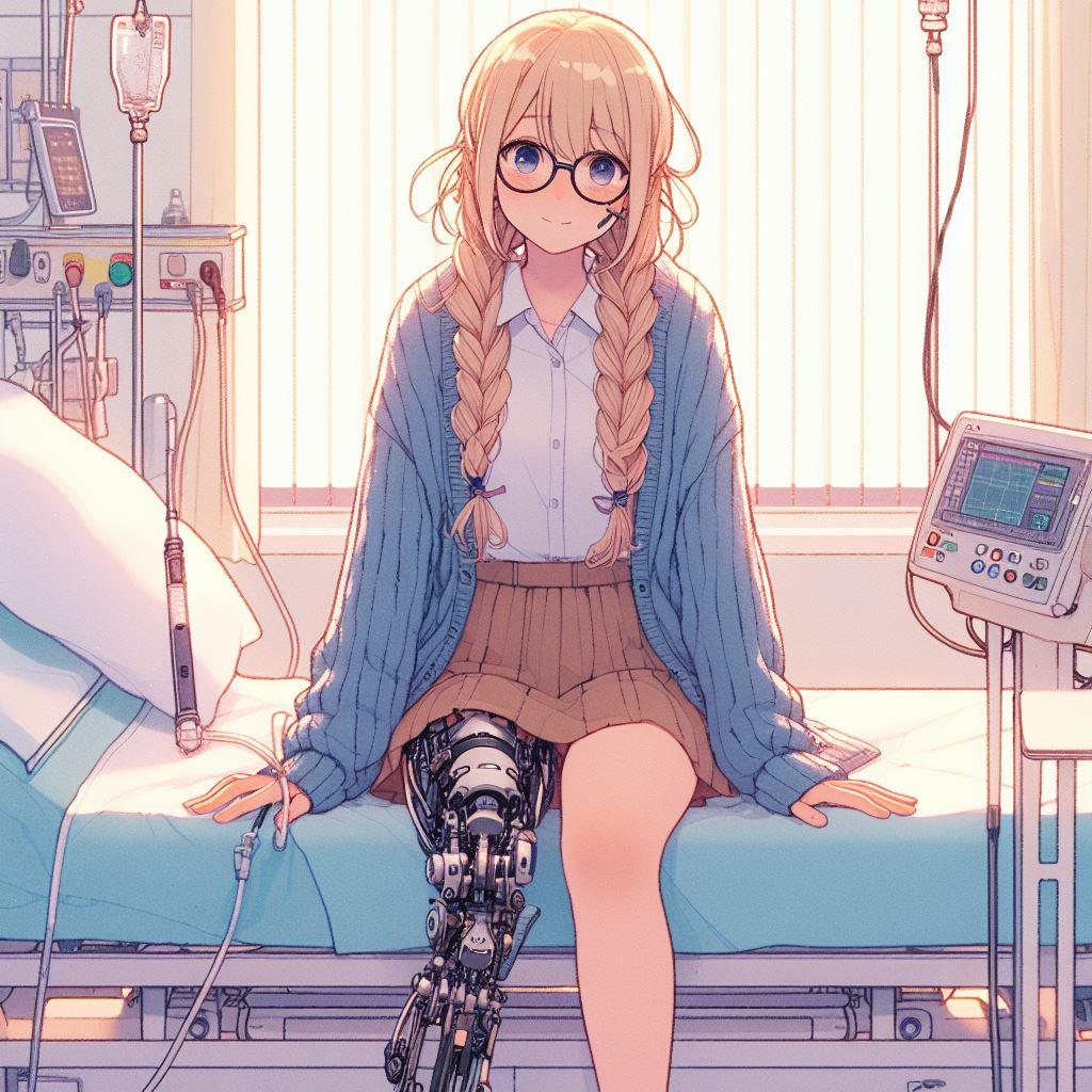 義足の女子校生