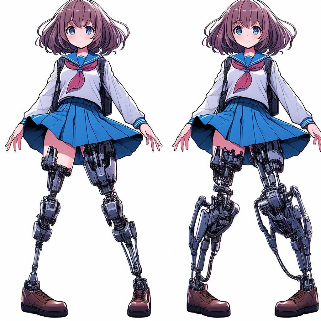 義足の女子校生