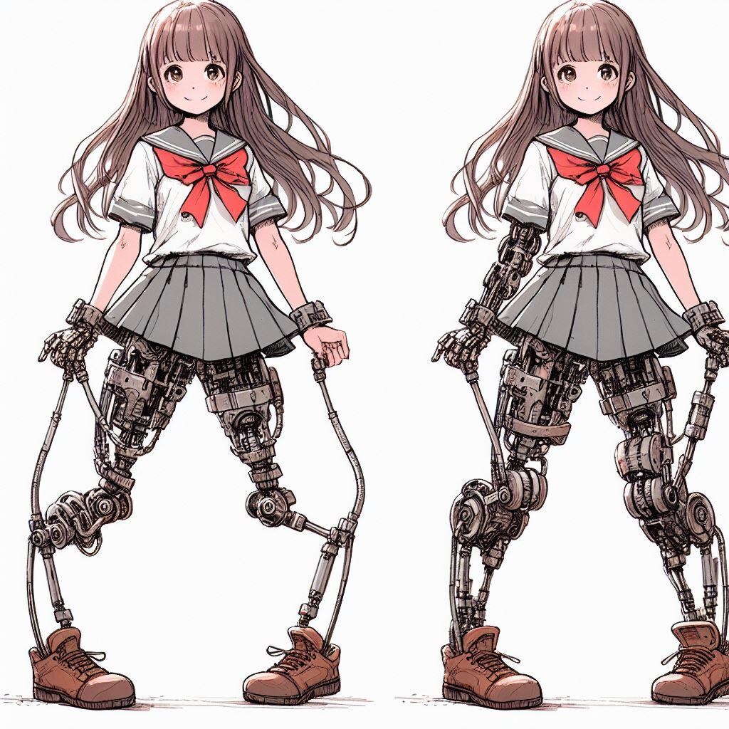 義足の女子校生