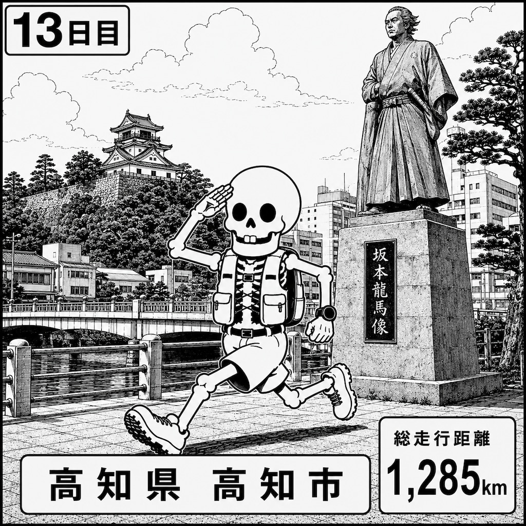 高知県高知市に到着