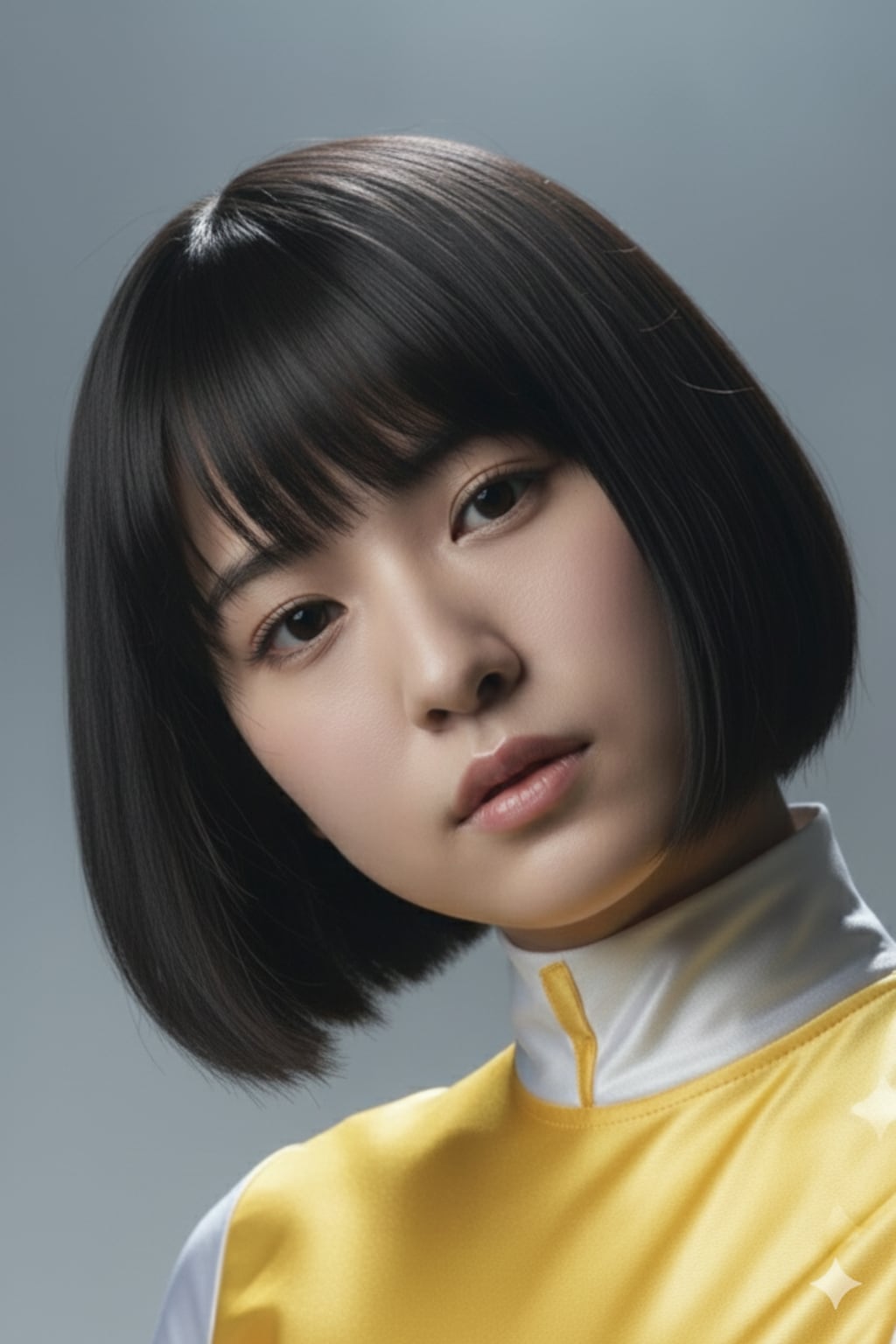 戦隊ヒロインのような女の子（表情練習）