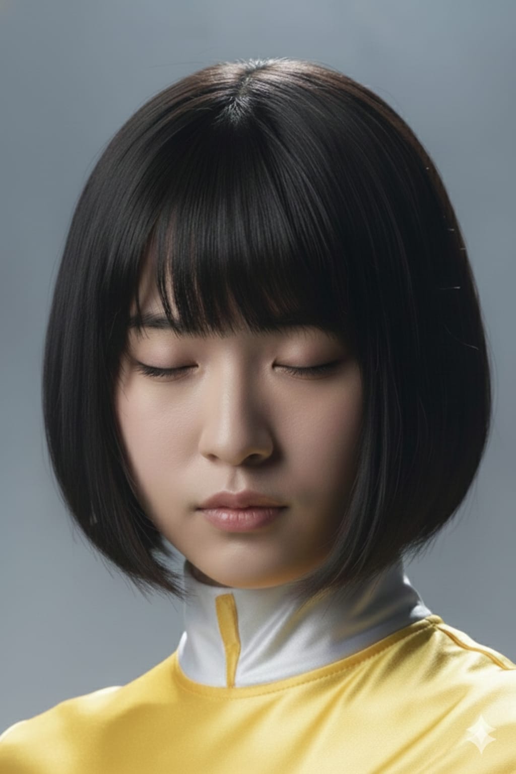 戦隊ヒロインのような女の子（表情練習）