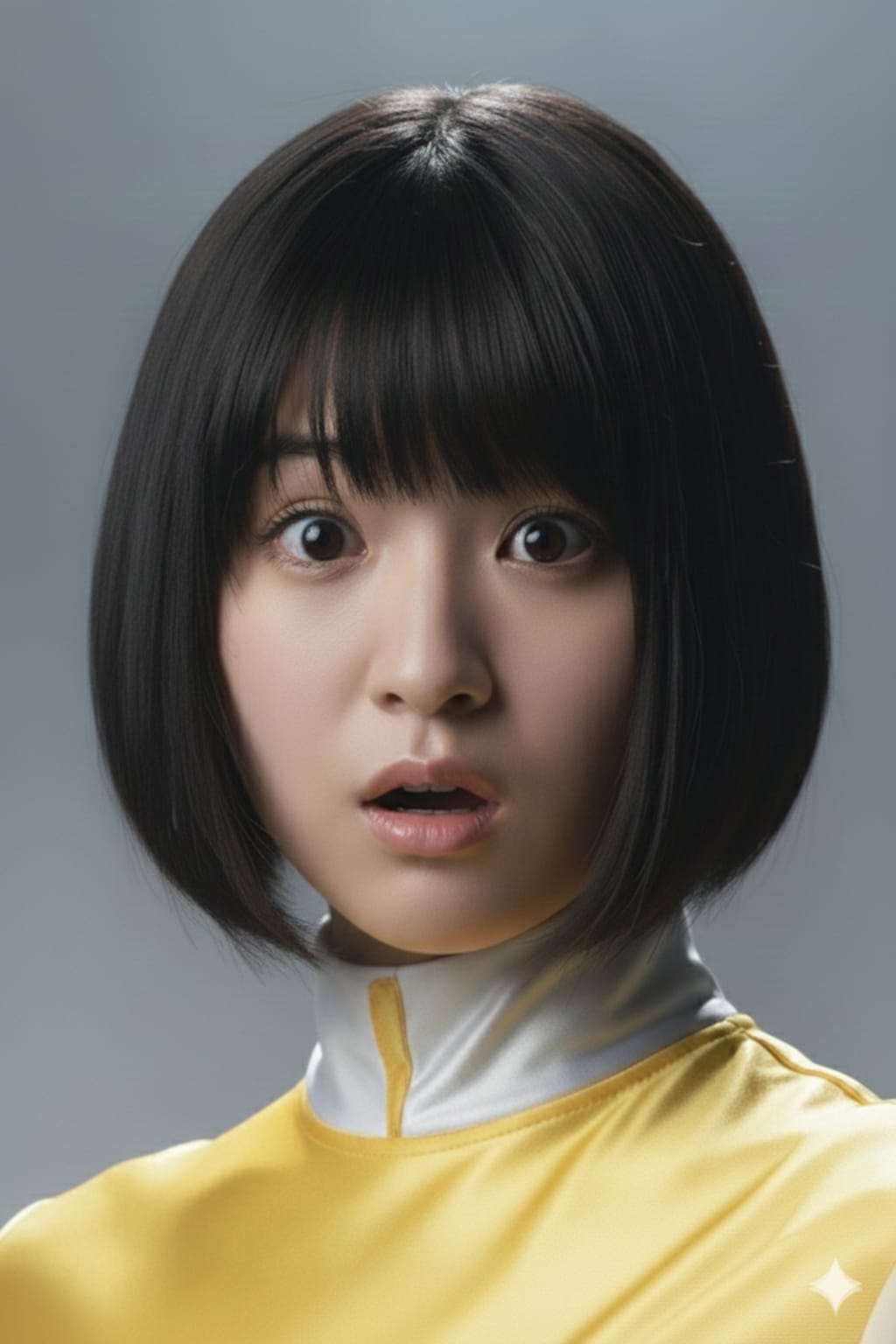 戦隊ヒロインのような女の子（表情練習）