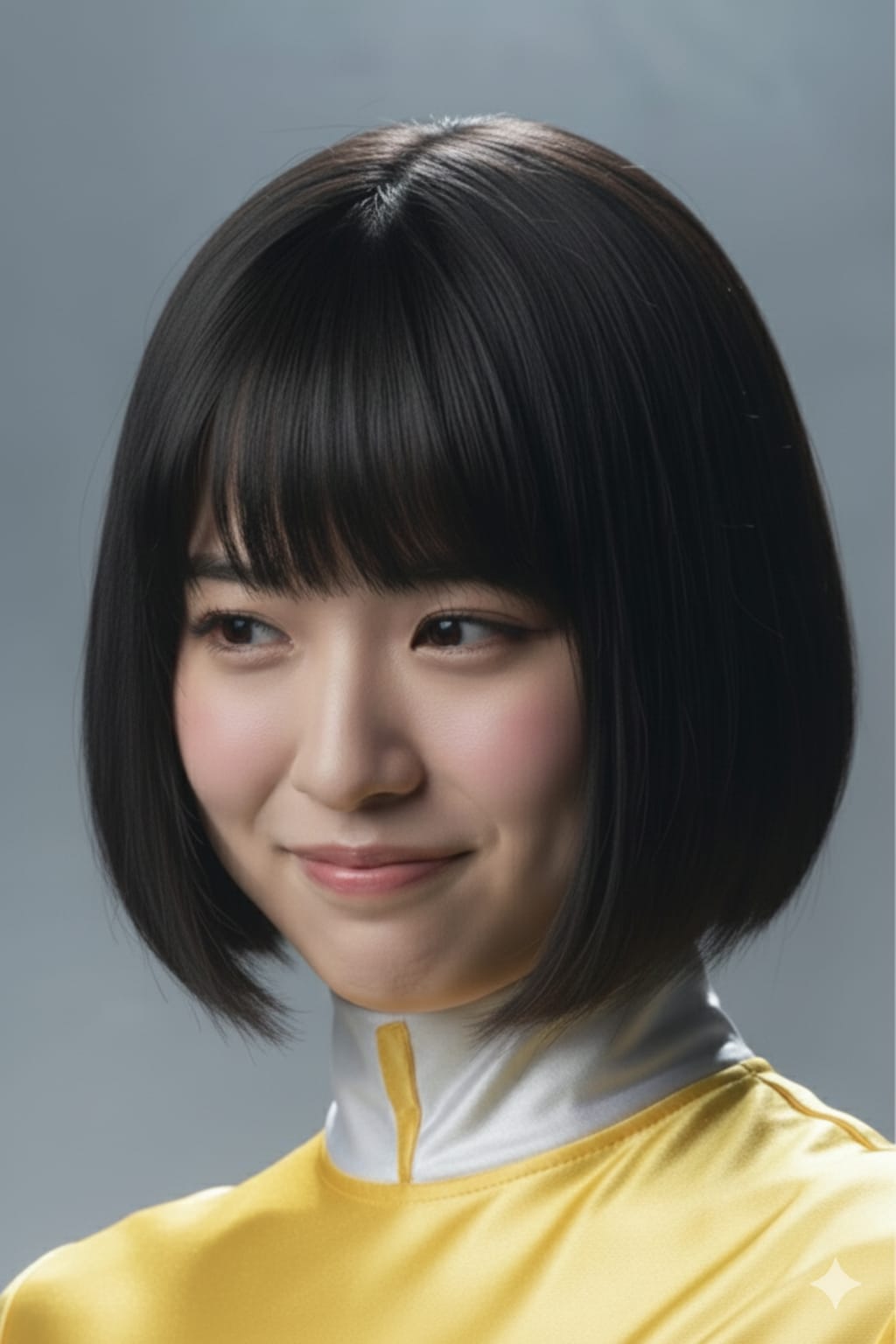 戦隊ヒロインのような女の子（表情練習）