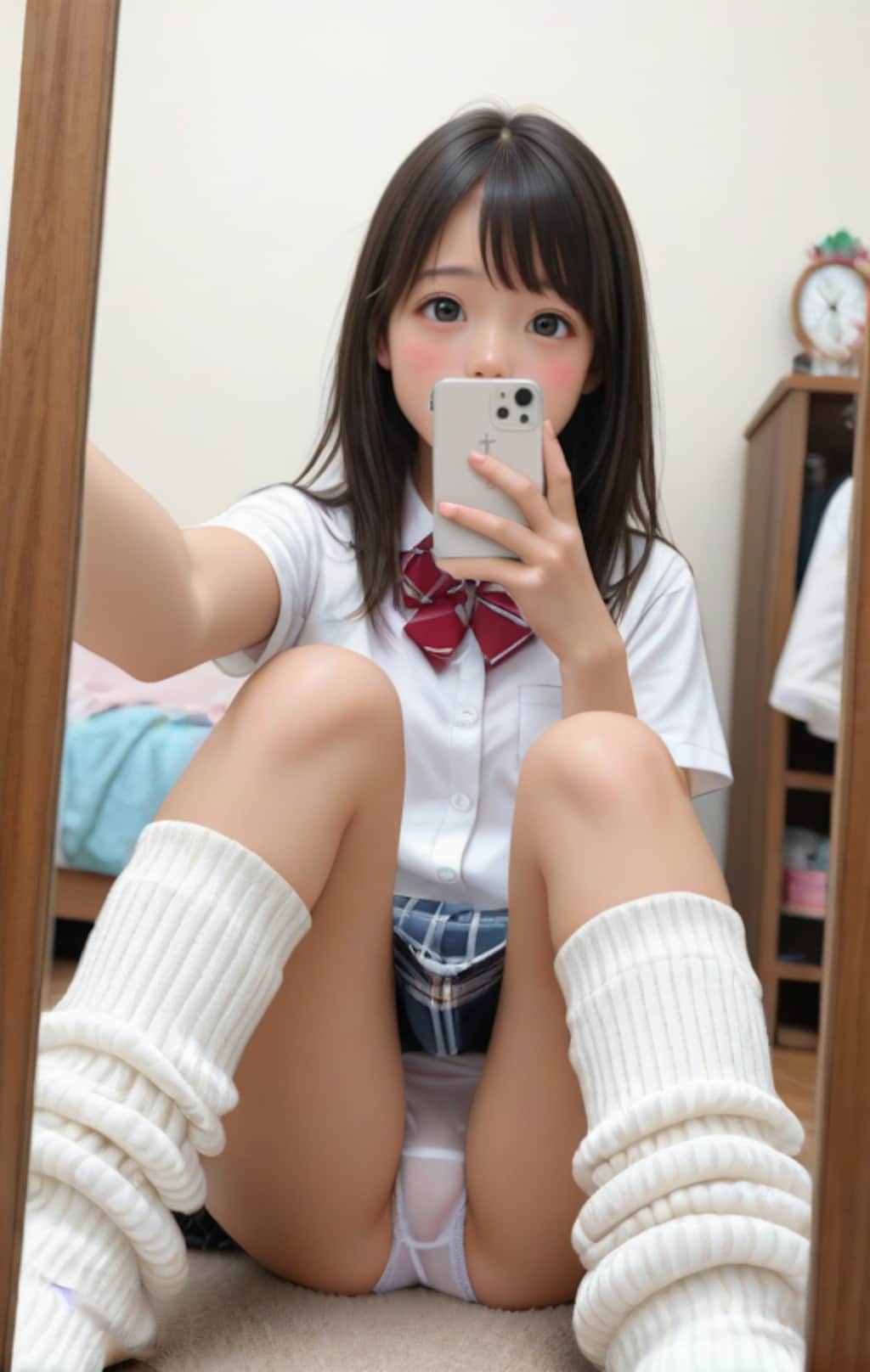 今日のパンツを彼氏に送る女子