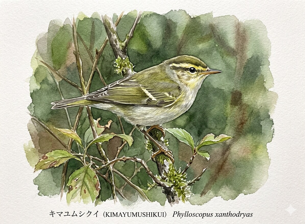 鳥(水彩画)(Gemini)(132) | の人気AIイラスト・グラビア