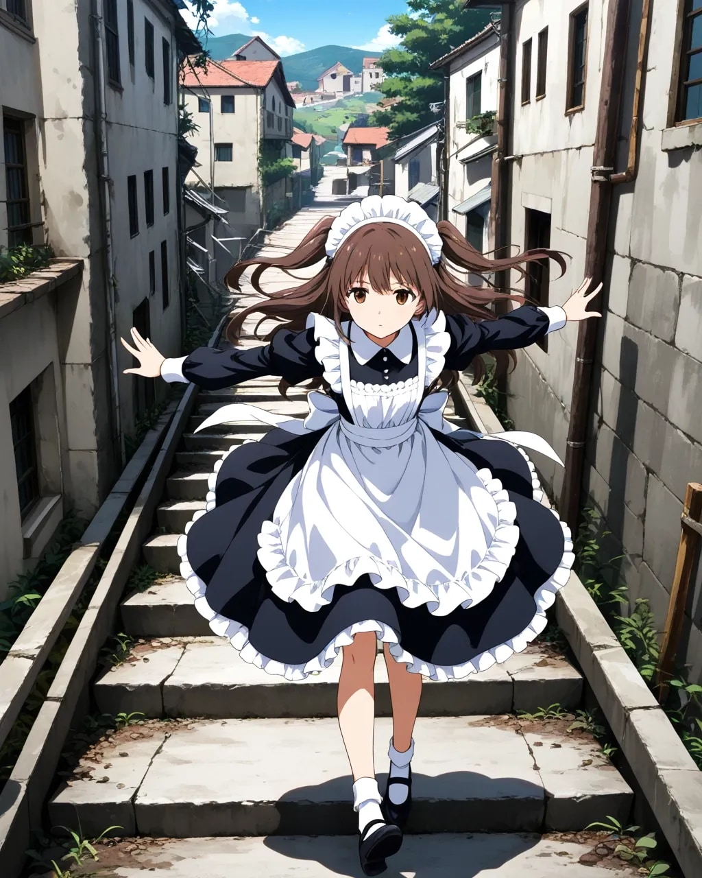 ひたすら走るメイドさん