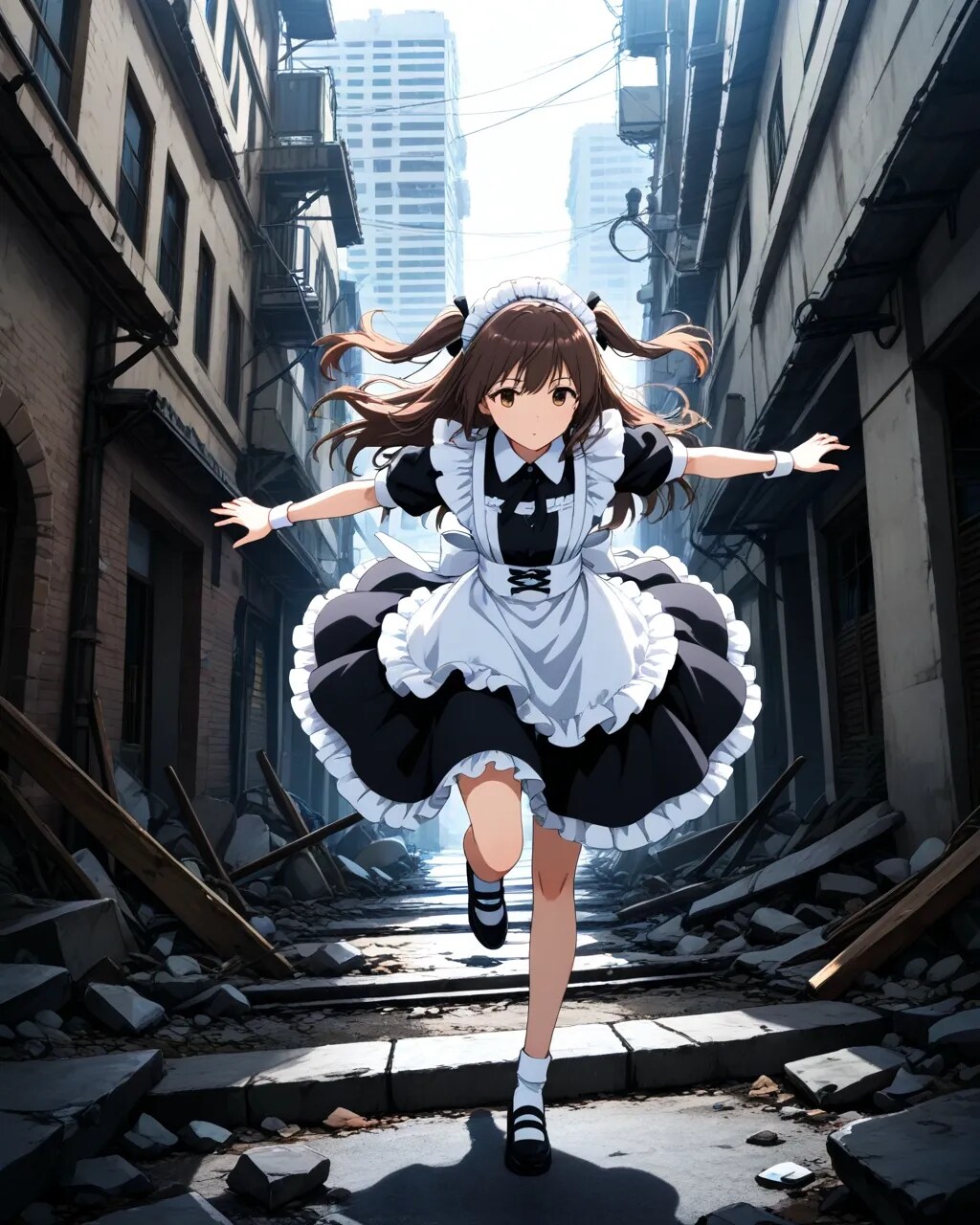 ひたすら走るメイドさん