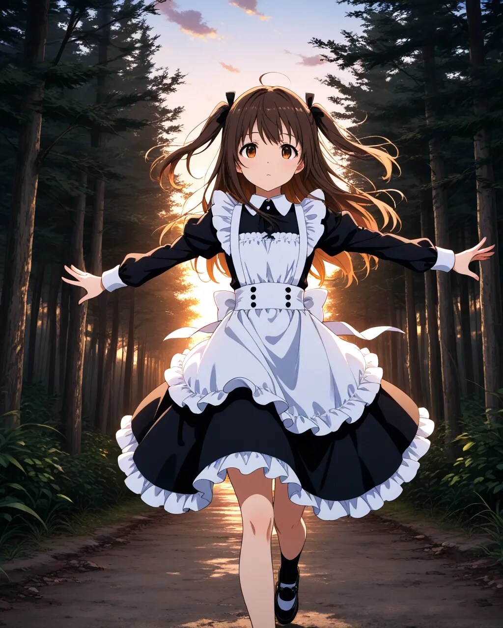 ひたすら走るメイドさん