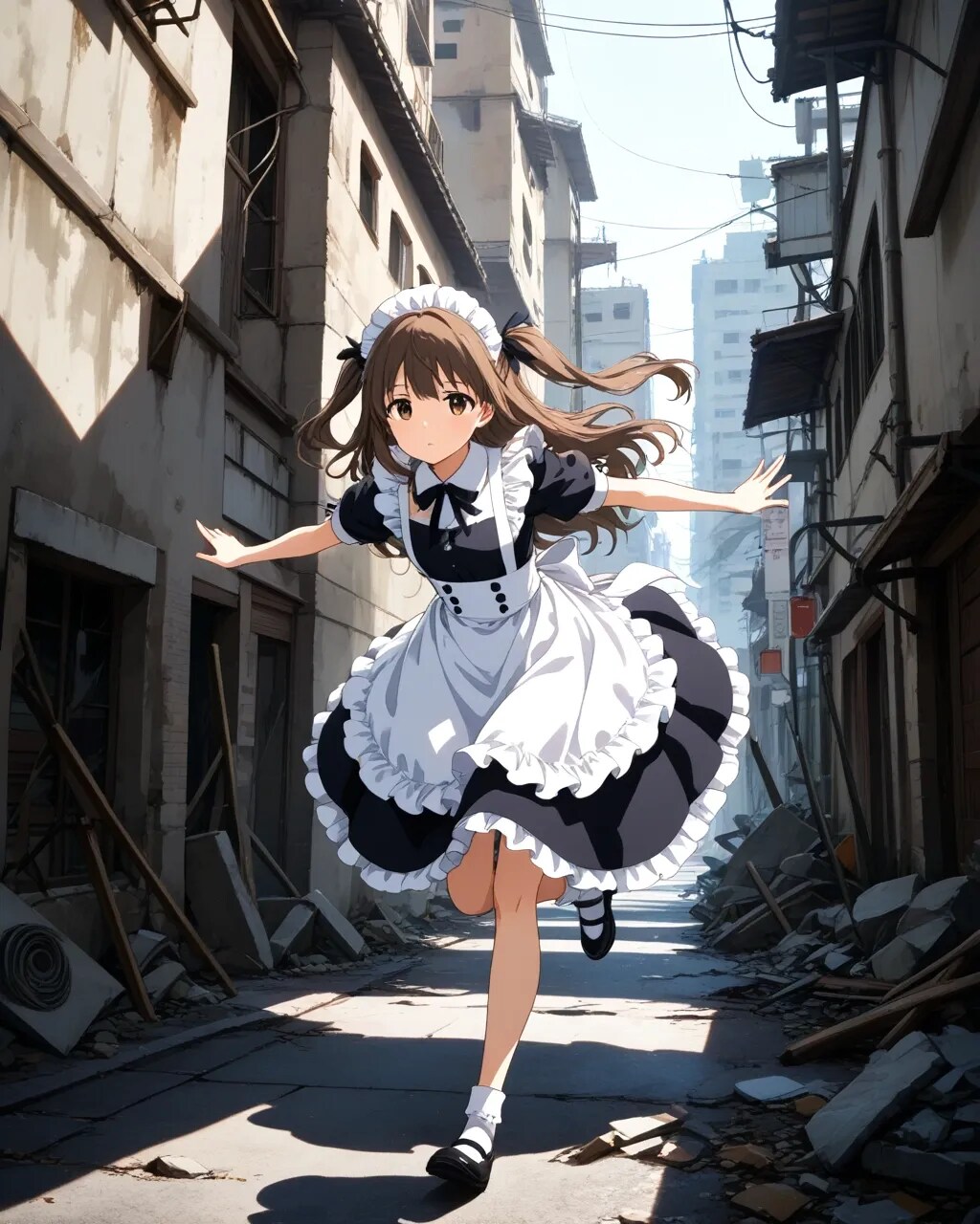 ひたすら走るメイドさん