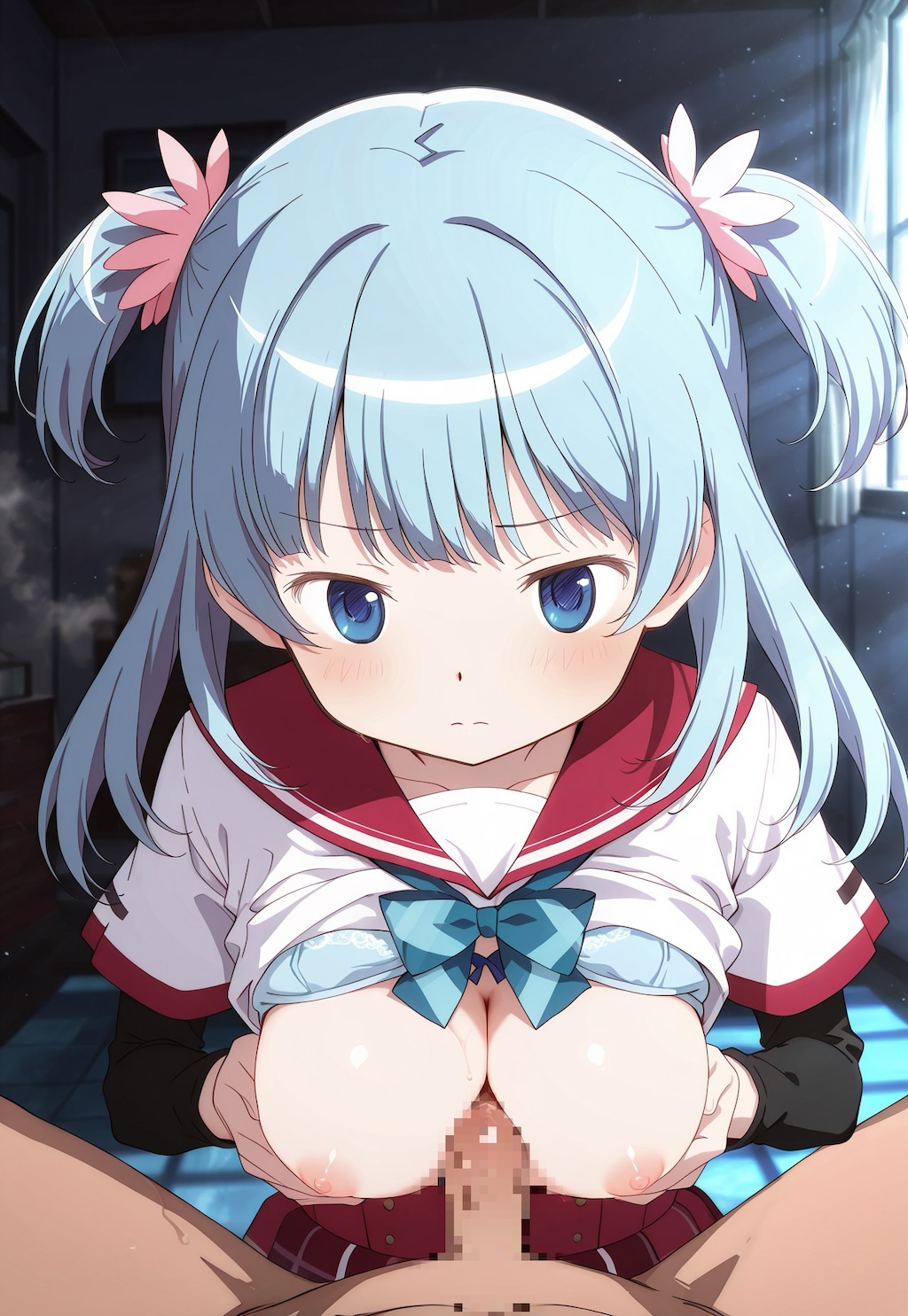 レナちゃん縦パイズリから乳内射精まで