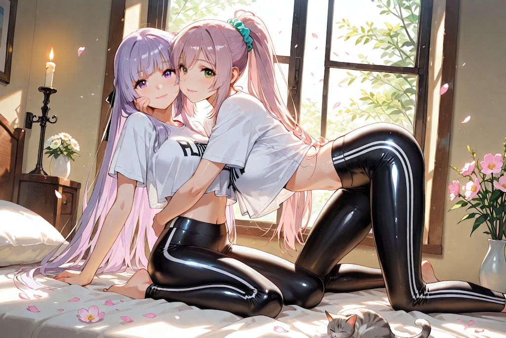 絵梨奈ちゃん❤️芹奈さん❤️姉妹の日課のヨガストレッチからの恋バナ❤️