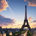夕焼けのエッフェル塔🗼 9枚目