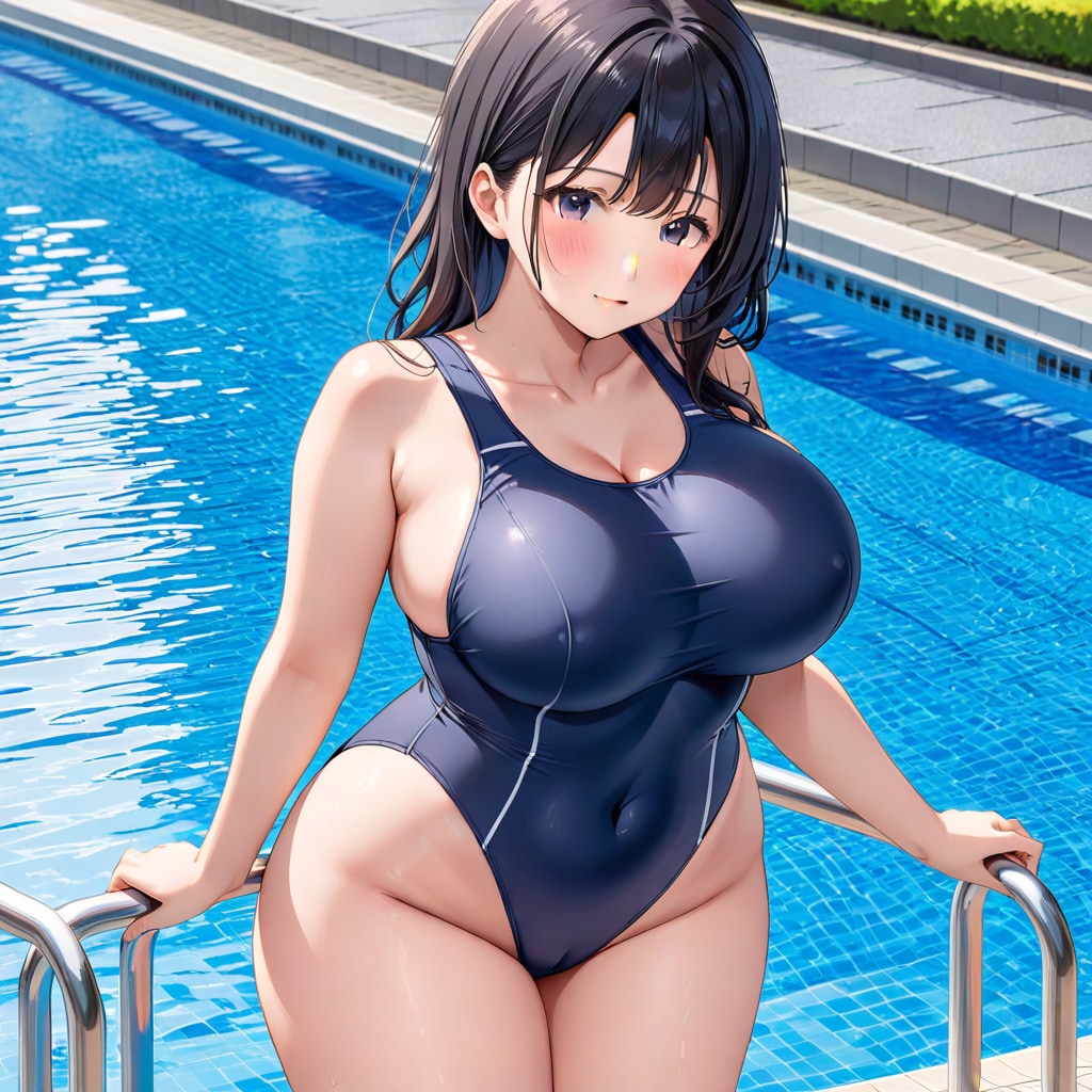 プールサイドの美女