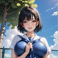グラビアアイドル　セーラースク水撮影バージョン。 8枚目