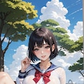 グラビアアイドル　セーラースク水撮影バージョン。 2枚目