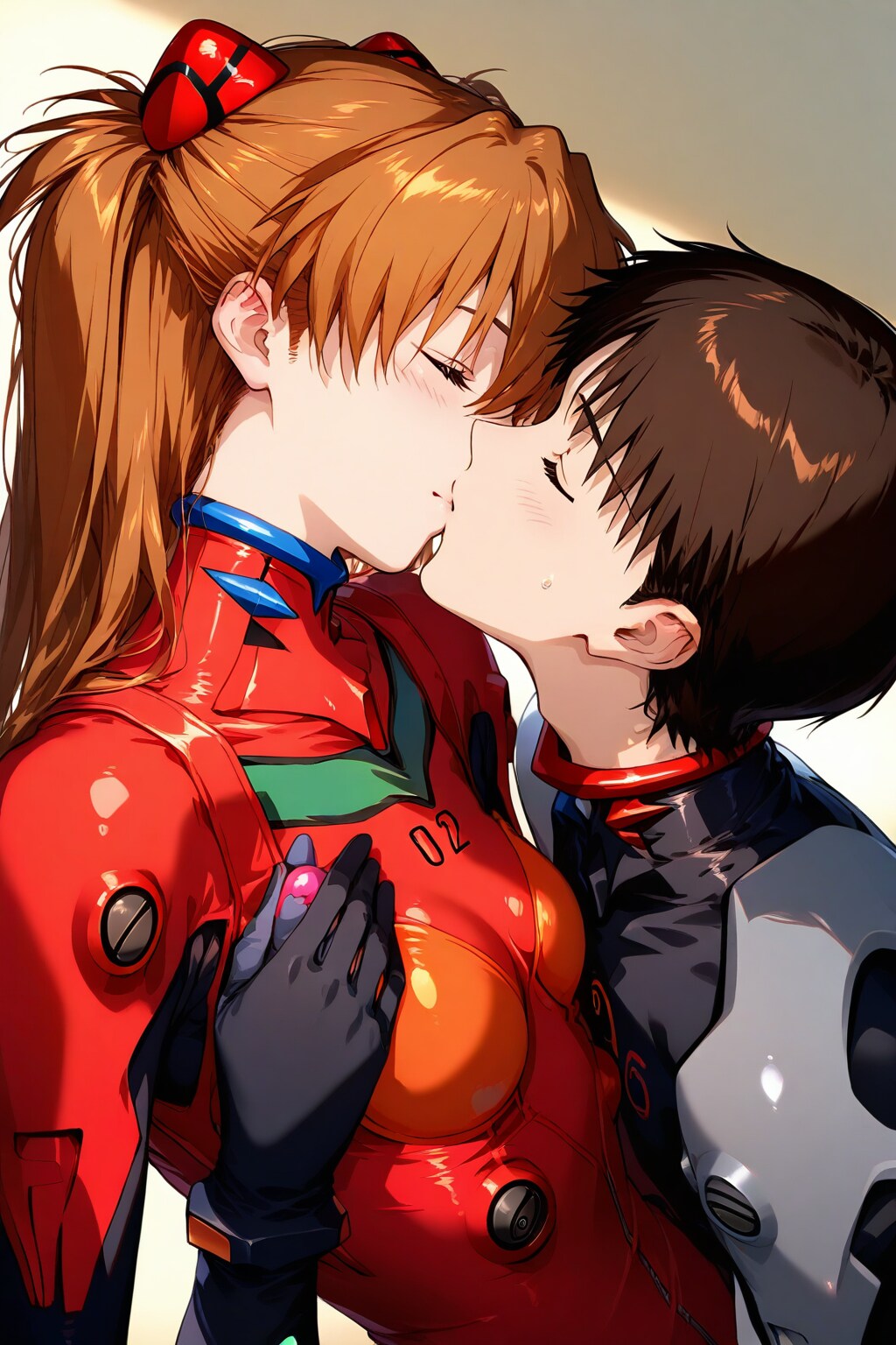 シンジとアスカのキス