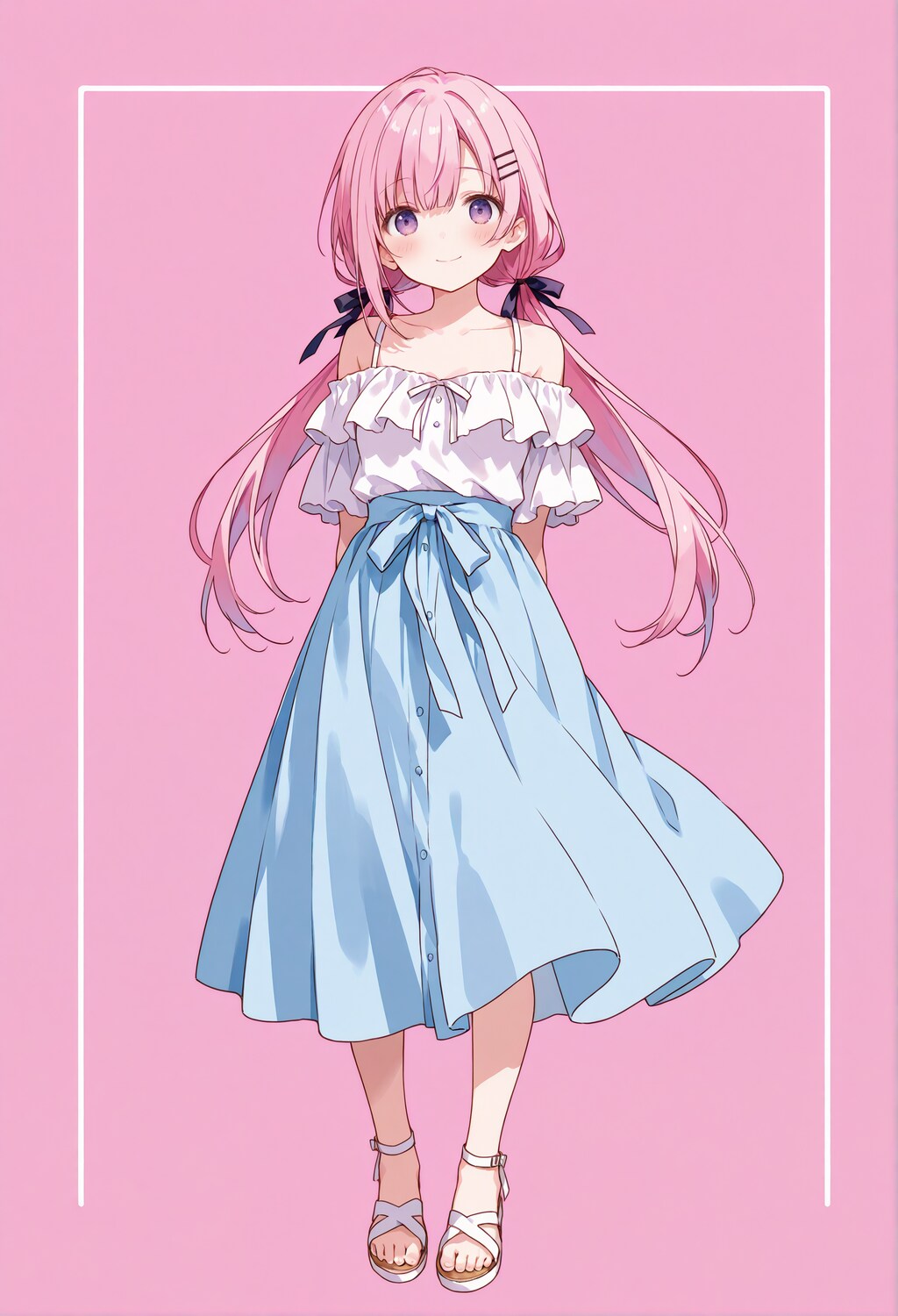 桃香の夏コーデ（全身）