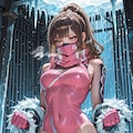 氷牢に囚われたくノ一ピンク 2枚目