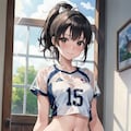 バレーボール衣装の女の子 2枚目
