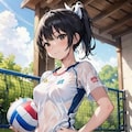 バレーボール衣装の女の子 4枚目