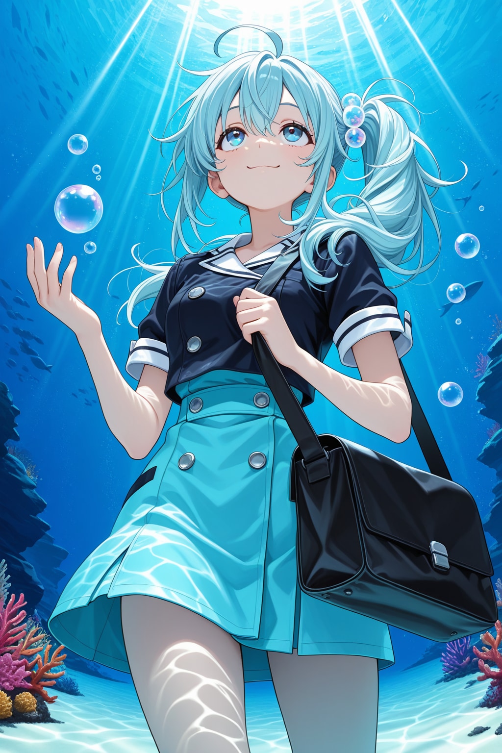 【はたらくLinux】くらげを探して海中散歩 | の人気AIイラスト・グラビア