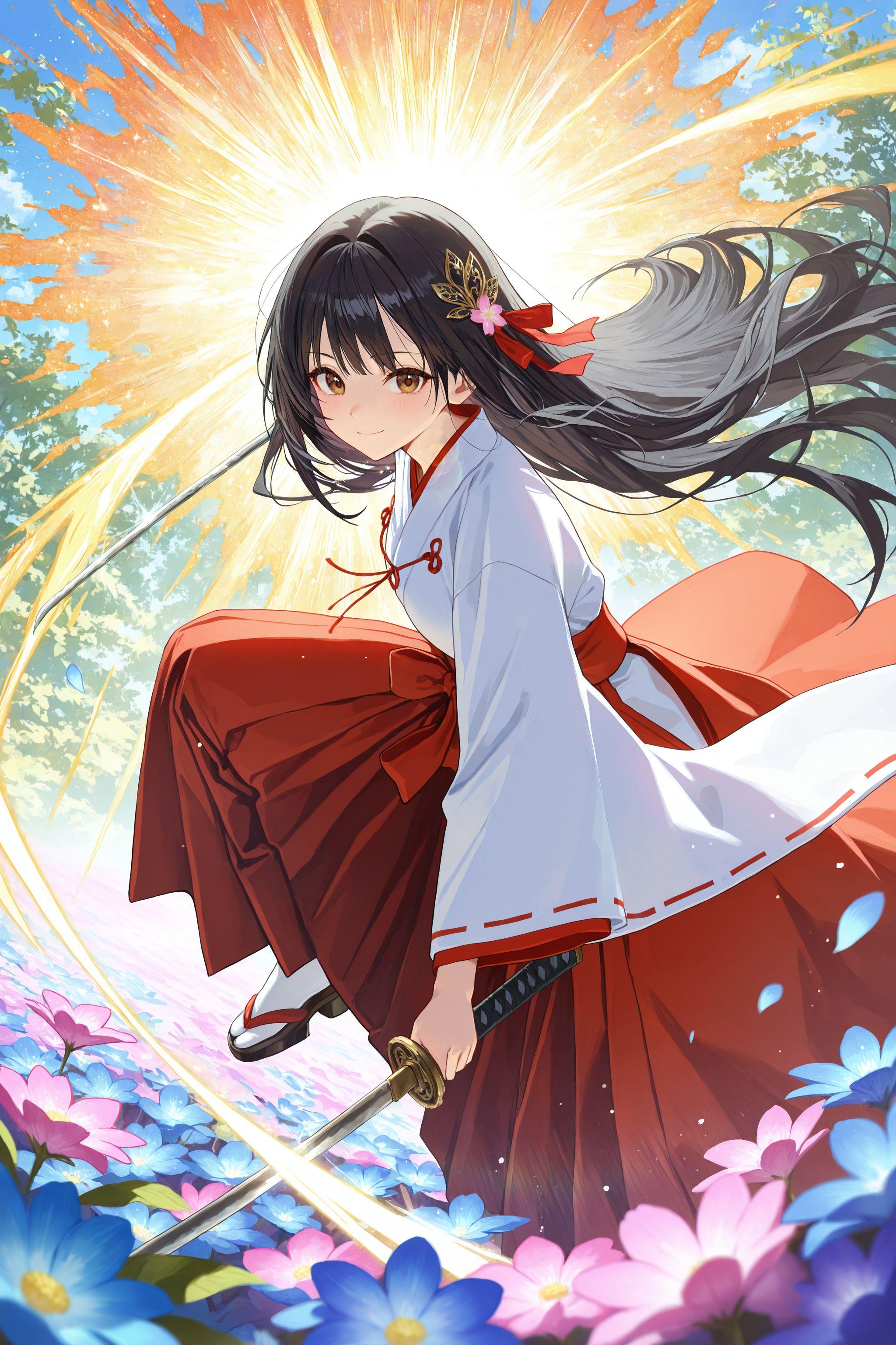 異世界神社の巫女さん（神楽さん） | の人気AIイラスト・グラビア