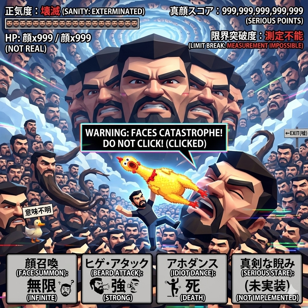 真面目すぎて崩壊した俺（ヒゲ）が、無数の俺（真顔）とラバーチキンで宇宙を救うはずがない。〜正気度-100%の限界突破〜