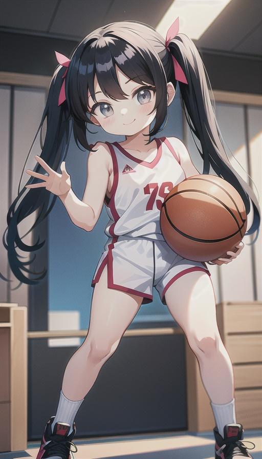 虹ばすけろりっこツインテ