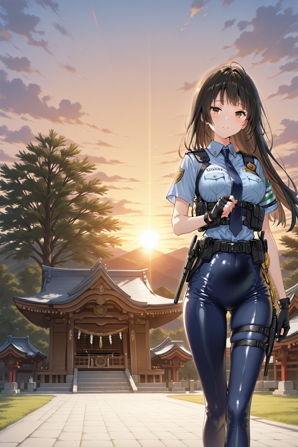 初詣客の警備 | の人気AIイラスト・グラビア