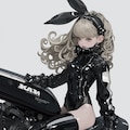 graphite bunny cosmic android girl sci-fi mode 黒鉛機械化兎耳機動隊 7枚目