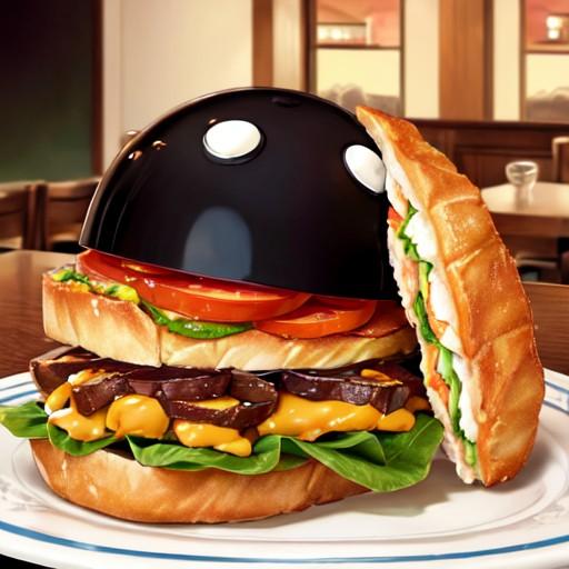 起きたての腹ごなしにスライム入りハンバーガー🍔
