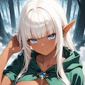 この森の霧、すごく濃いわ……迷わないように、ちゃんと私の後ろについてきてね？ ふふっ……でもこのおっぱいがあったら、あなたの集中力、ちゃんとここから離れられなくなっちゃうんじゃない？♡ 4枚目