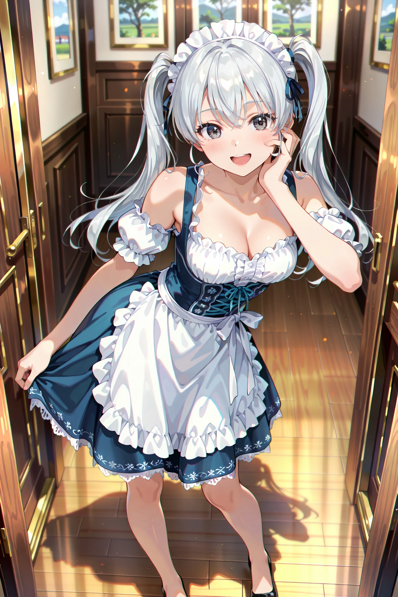 【撮影会】洋館のディアンドル娘 Z602 | の人気AIイラスト・グラビア