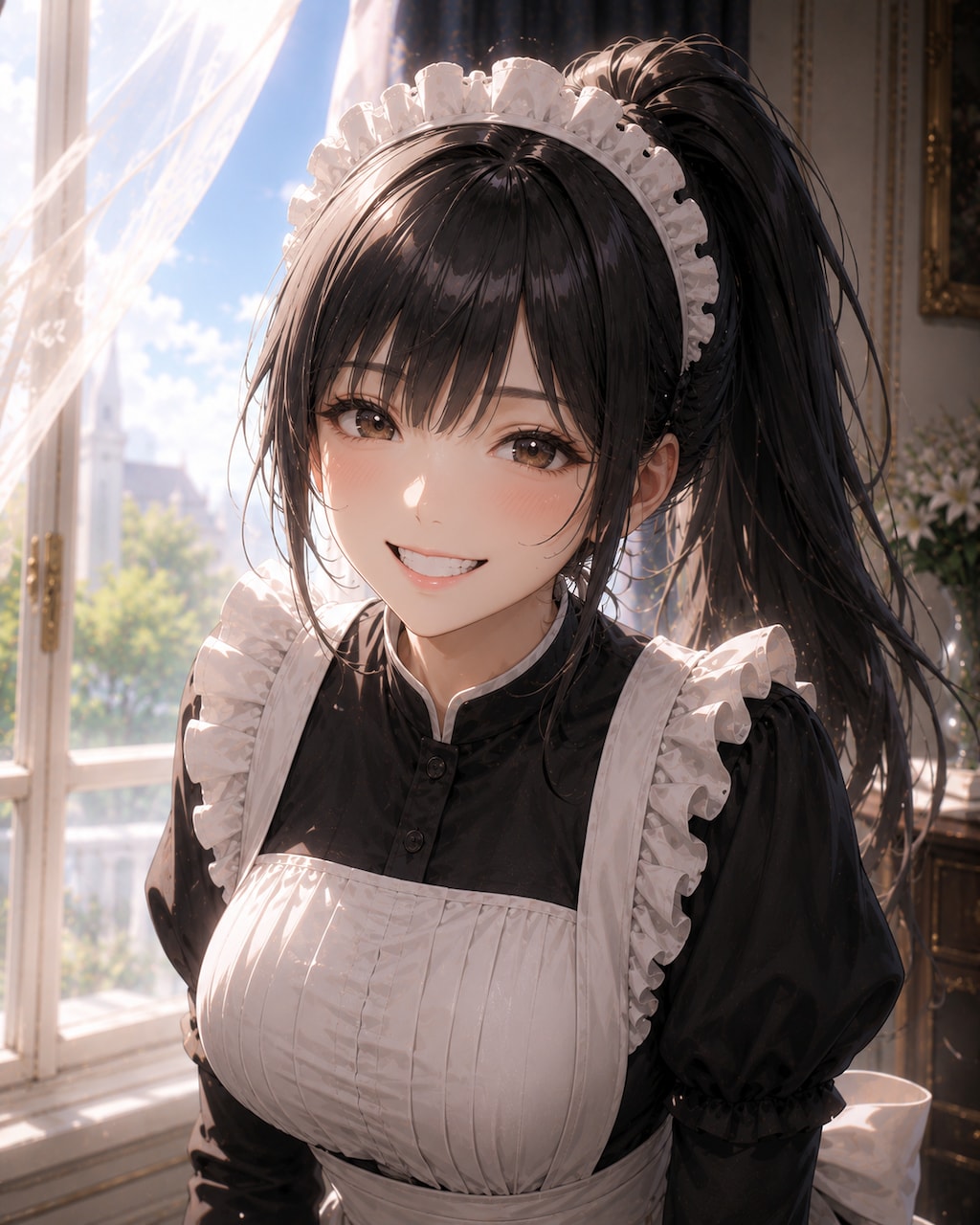 満面の笑み