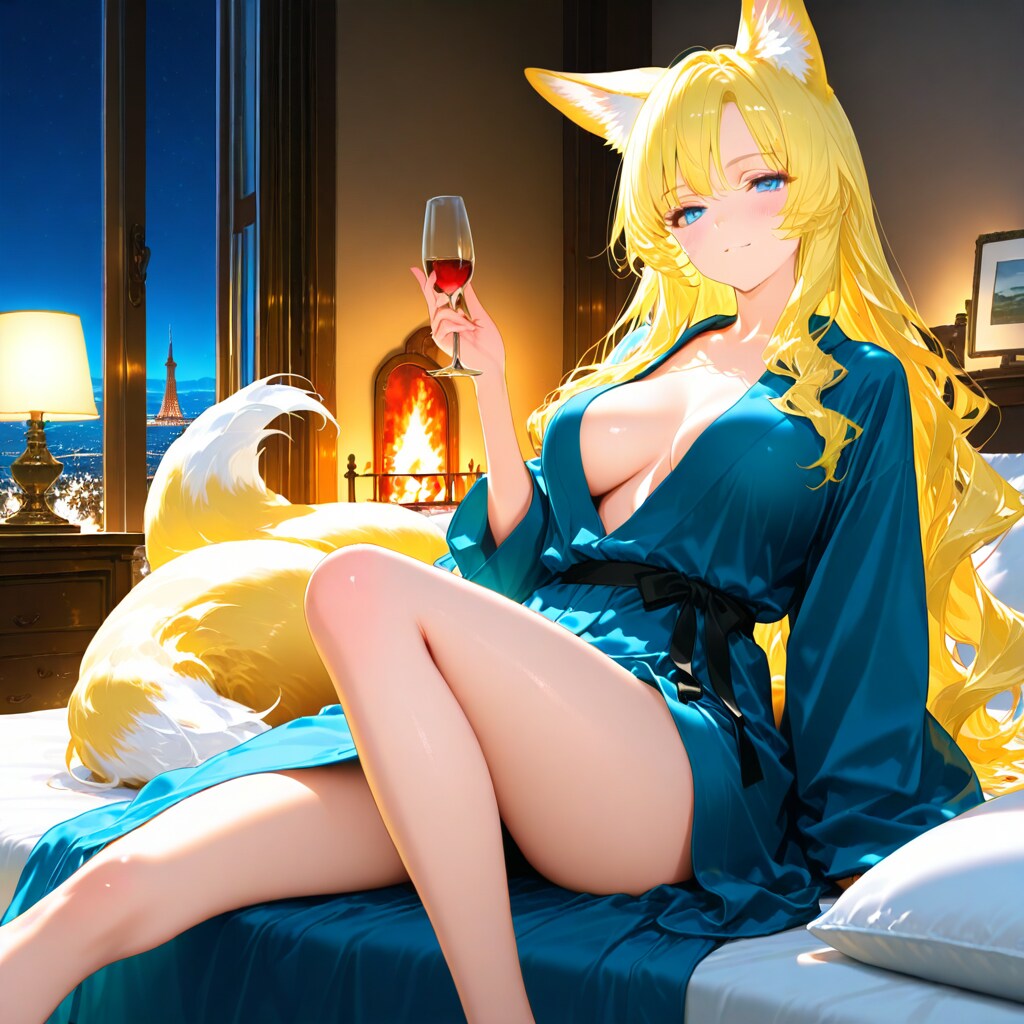 バスローブキツネっ娘さん！