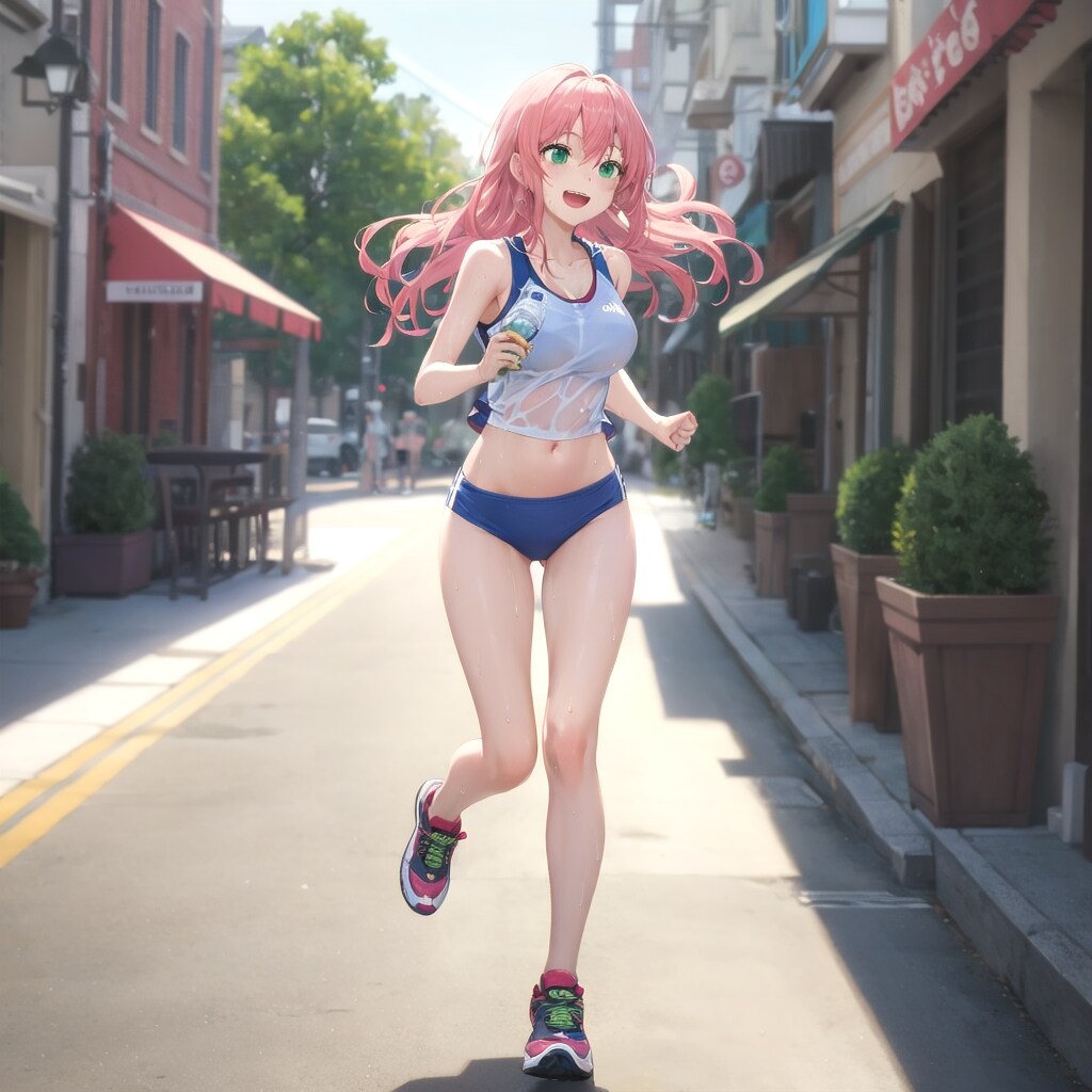 走るお姉ちゃん