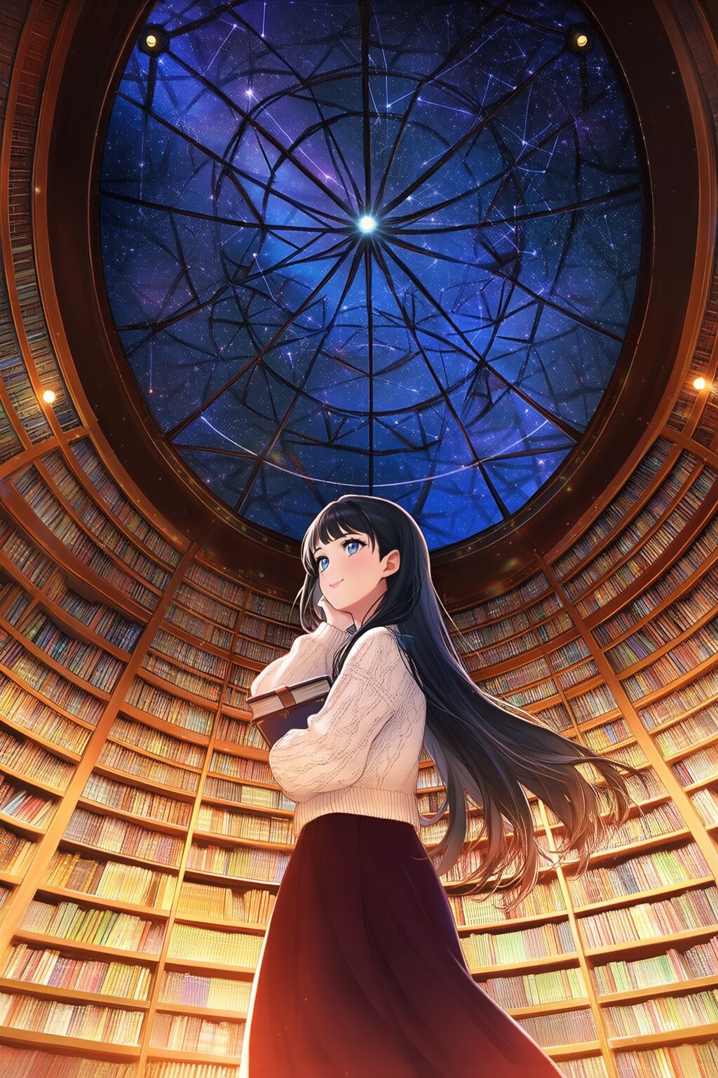 星空の図書館 | の人気AIイラスト・グラビア