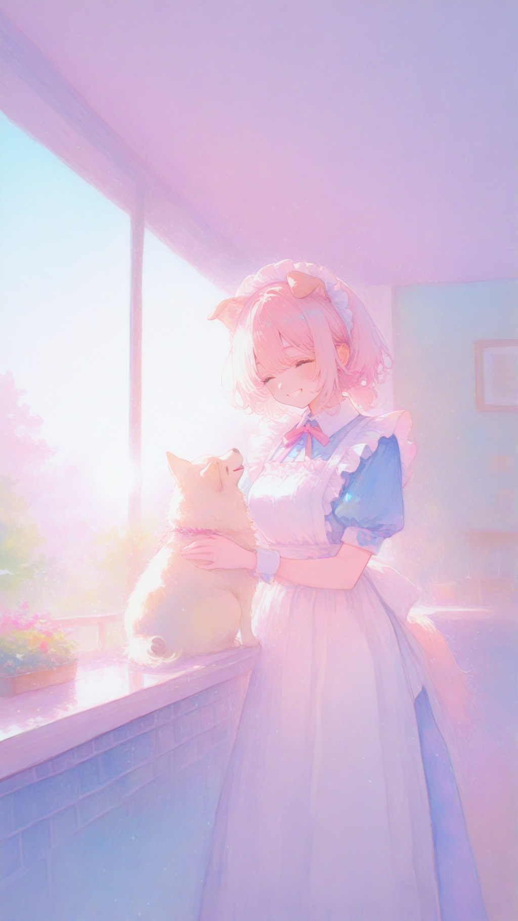 犬耳メイドさんと犬